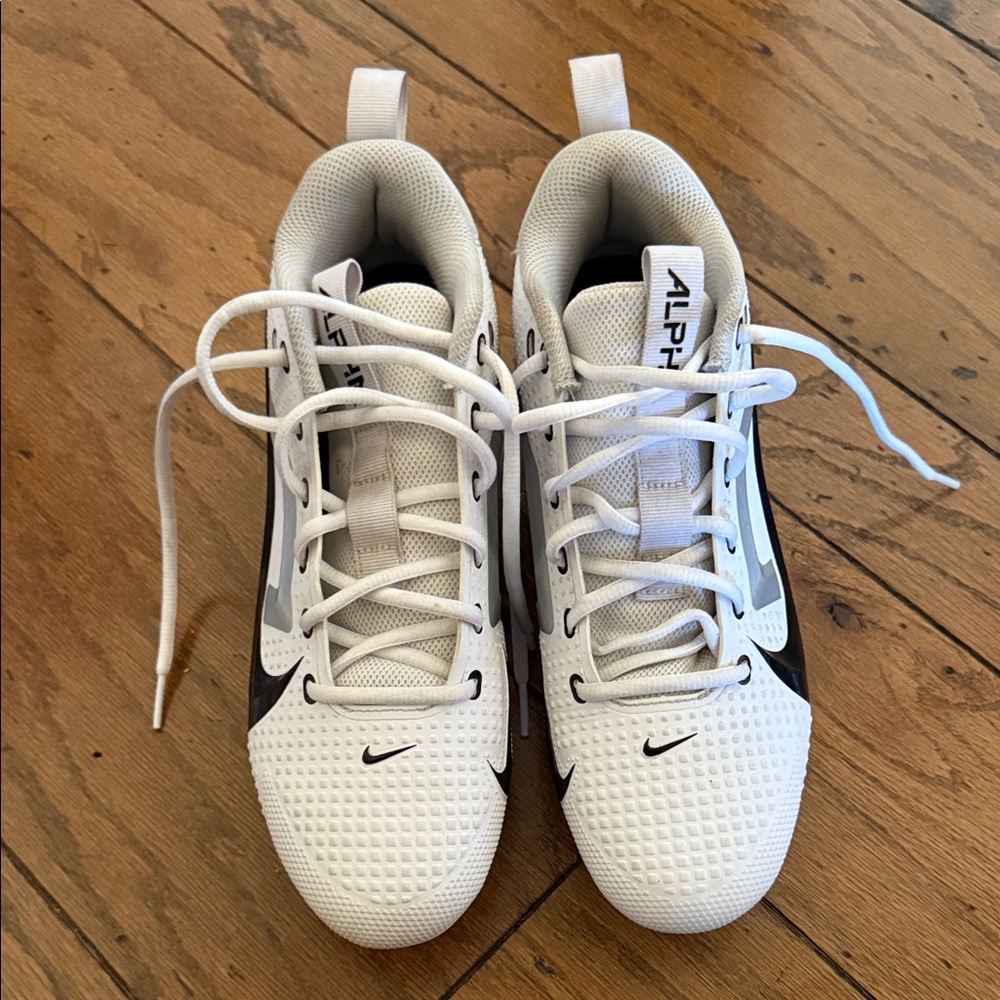 Nike Alpha White and Black Football Cleats - Like New